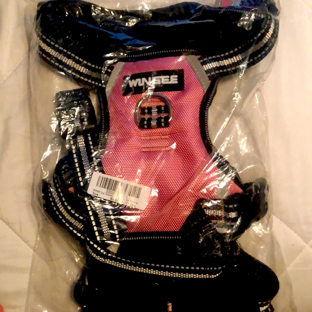 Winsee Dog Harness-Size Large-Pink and Black